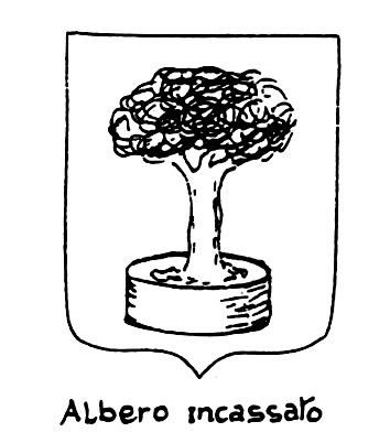 Immagine del termine araldico: Albero incassato